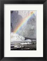 Rainbow over Skogarfoss Waterfall Iceland Fine Art Print