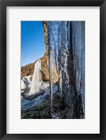 Seljalandsfoss Waterfall in the Winter, Iceland Fine Art Print