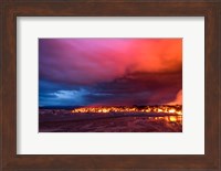 Glowing Lava and Skies at the Holuhraun Fissure, Iceland Fine Art Print