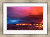 Glowing Lava and Skies at the Holuhraun Fissure, Iceland Fine Art Print
