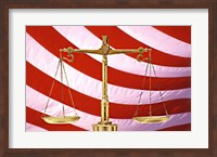 Scales of Justice American Flag Fine Art Print
