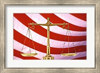 Scales of Justice American Flag Fine Art Print