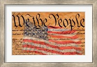 Constitution and U.S. Flag Fine Art Print