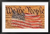 Constitution and U.S. Flag Fine Art Print