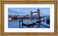 St. Katharine Pier and Tower Bridge, Thames River, London, England Fine Art Print
