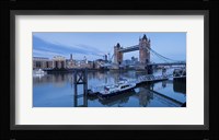St. Katharine Pier and Tower Bridge, Thames River, London, England Fine Art Print