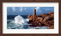 Ploumanac'h Lighthouse, Perros-Guirec, Cotes-d'Armor, Brittany, France Fine Art Print