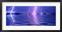 Lightning over the sea Fine Art Print