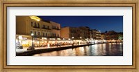 Promenade at Venetian Port, Chania, Crete, Greece Fine Art Print