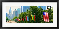 National Flags of the Countries at Benjamin Franklin Parkway, Pennsylvania Fine Art Print