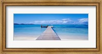 Jetty on the beach, Mauritius Fine Art Print
