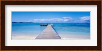 Jetty on the beach, Mauritius Fine Art Print