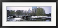 Snow in Boston Public Garden, Suffolk County, Massachusetts Fine Art Print