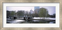 Snow in Boston Public Garden, Suffolk County, Massachusetts Fine Art Print