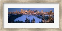Skyline and the North Saskatchewan Rive, Edmonton, Alberta, Canada Fine Art Print
