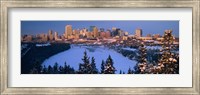 Skyline and the North Saskatchewan Rive, Edmonton, Alberta, Canada Fine Art Print