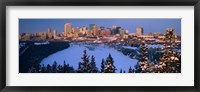 Skyline and the North Saskatchewan Rive, Edmonton, Alberta, Canada Fine Art Print