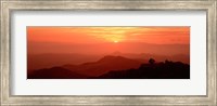 Mountain Range at Sunrise, Tuscany, Italy Fine Art Print