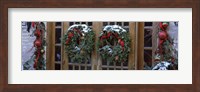 Christmas Wreaths on Doors Fine Art Print