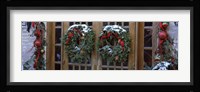 Christmas Wreaths on Doors Fine Art Print