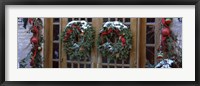 Christmas Wreaths on Doors Fine Art Print