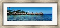 Beach Huts, Bora Bora, French Polynesia Fine Art Print