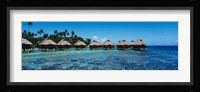 Beach Huts, Bora Bora, French Polynesia Fine Art Print
