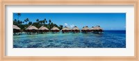 Beach Huts, Bora Bora, French Polynesia Fine Art Print