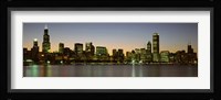 Chicago Skyline at Dusk, IL Fine Art Print