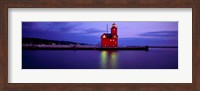 Big Red Lighthouse at Dusk, Holland, Michigan Fine Art Print