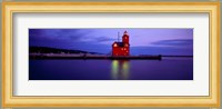 Big Red Lighthouse at Dusk, Holland, Michigan Fine Art Print