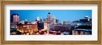 Winter Skyline At Night, Milwaukee, Wisconsin Fine Art Print