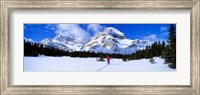 Skier Ptarmigan Peak Wall of Jericho, Skoki Valley, Canada Fine Art Print
