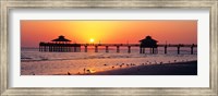 Sunset at Fort Myers Beach, FL Fine Art Print