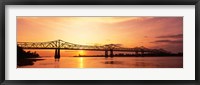 Bridge At Sunset, Mississippi Fine Art Print