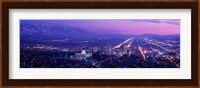 Salt Lake City at Night, Utah Fine Art Print