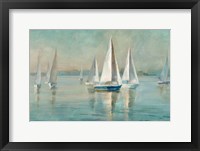 Sailboats at Sunrise Framed Print