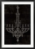 Ornamental Metal Work Chandelier Framed Print