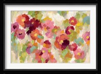 Coral and Emerald Garden I Framed Print