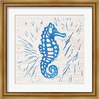 Sea Creature Seahorse Blue Fine Art Print