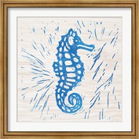 Sea Creature Seahorse Blue Fine Art Print