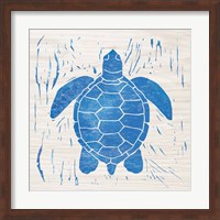 Sea Creature Turtle Blue Fine Art Print