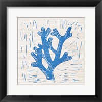 Sea Creature Coral Blue Framed Print