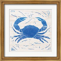 Sea Creature Crab Blue Fine Art Print