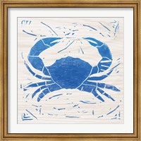 Sea Creature Crab Blue Fine Art Print