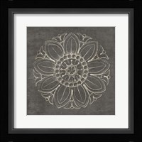 Rosette VII Gray Fine Art Print