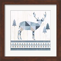 Nordic Geo Lodge Deer I Fine Art Print