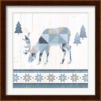 Nordic Geo Lodge Deer II Fine Art Print