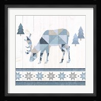 Nordic Geo Lodge Deer II Framed Print