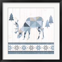Nordic Geo Lodge Deer II Framed Print